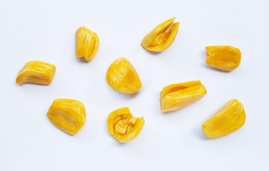 Ripe Jackfruit isolated on white background.