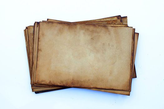 Old paper on white background.