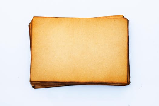 Pile of old brown paper for background. 