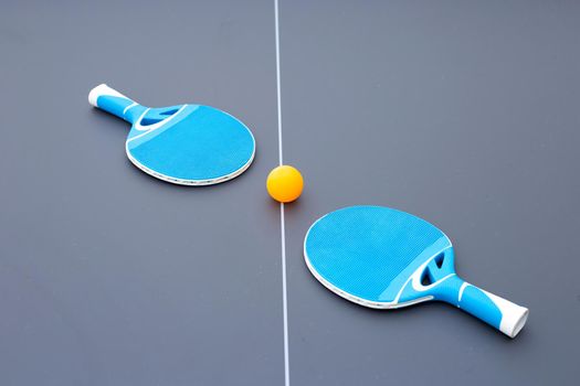 Table tennis equipment racket and ball 
