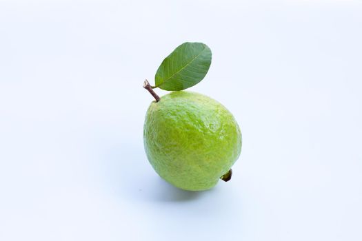 Fresh guava on white background.