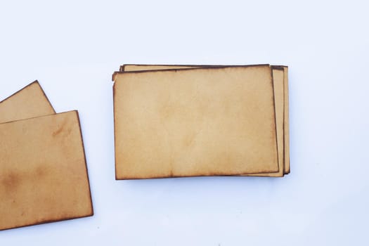 Pile of old brown paper for background.