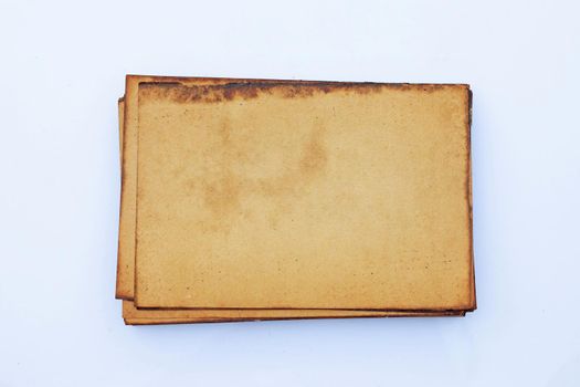 Pile of old brown paper for background.