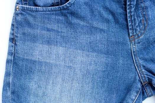 Blue jeans isolated on white background.