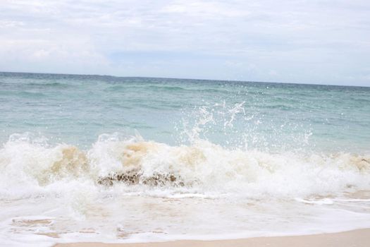Sea and wave with blue sky