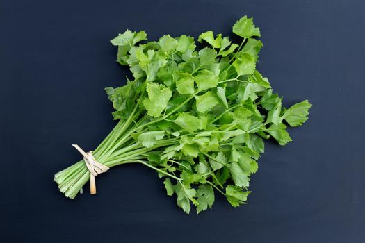 Chinese celery on white background