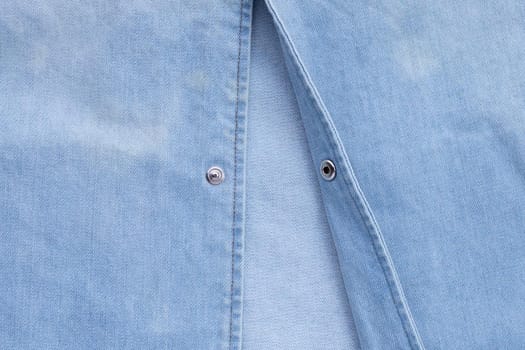 Close up jeans shirt texture. Copy space