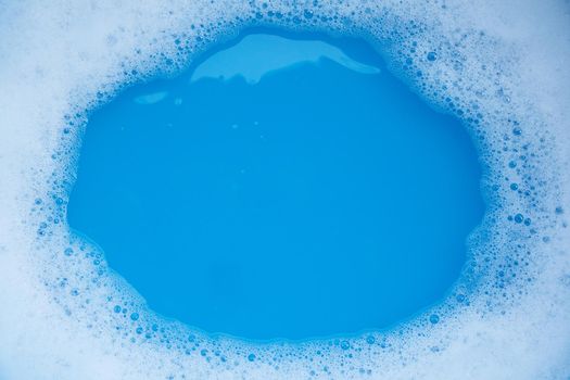 Frame made of detergent foam bubble. Top view