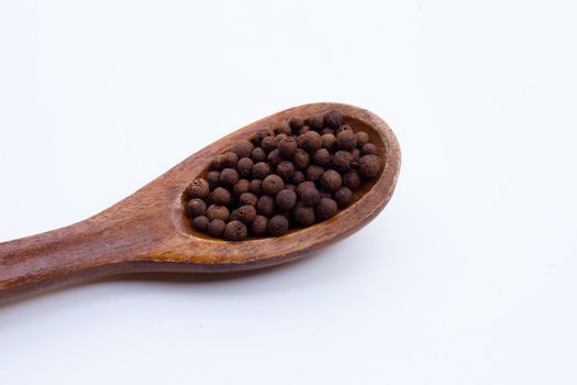 Allspice isolated on white background. Copy space