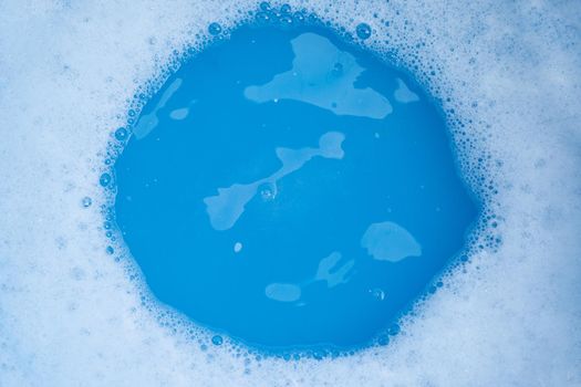 Frame made of detergent foam bubble. Top view