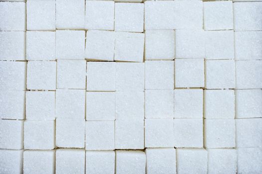 Close up, Cubes of sugar in box