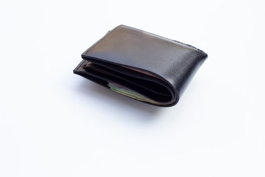 Black wallet isolated on white background