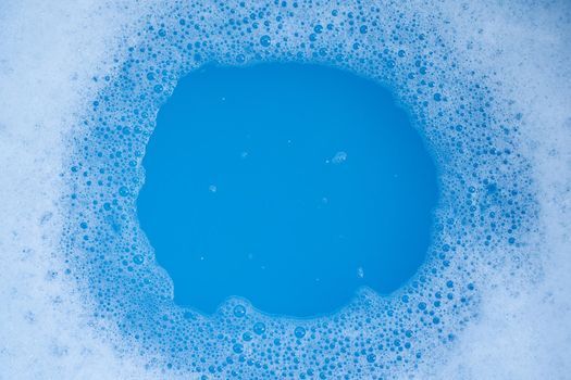 Frame made of detergent foam bubble. Top view