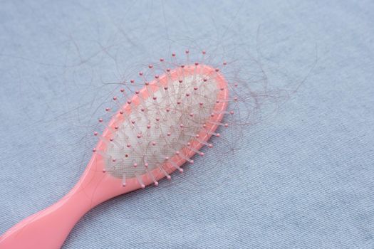 Hairs loss fall in comb