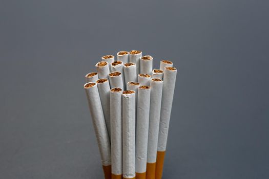 Cigarette on dark background. Non smoking for health concept