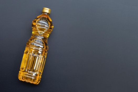 Rice bran oil on dark background.
