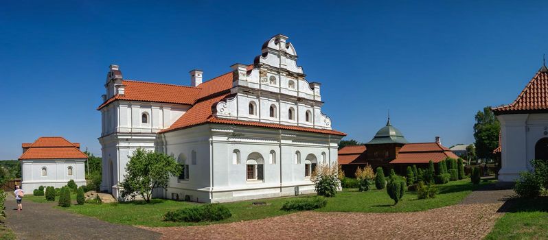 Chyhyryn, Ukraine 07.12.2020. Restored Bohdan Khmelnytskyi residence in Chyhyryn, Ukraine, on a sunny summer day