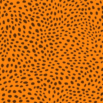 Abstract modern leopard seamless pattern. Animals trendy background. Orange and brown decorative vector stock illustration for print, card, postcard, fabric, textile. Modern ornament of stylized skin.