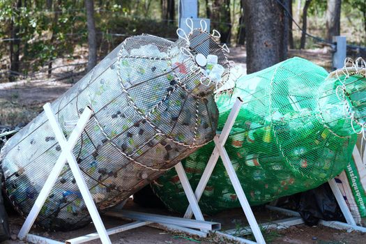 Garbage collection in Thailand for recycling And recycling, energy and environment conservation concept.