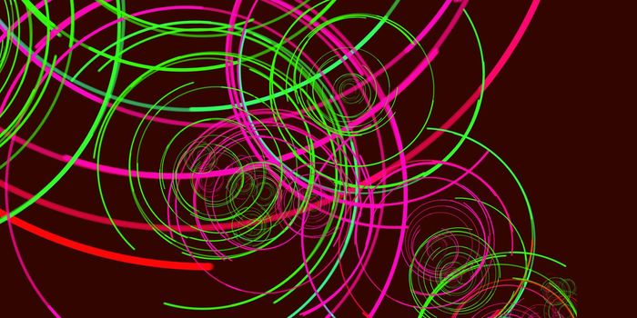 80s Nostalgia Background with Colorful Neon Circles