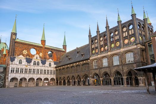 The town hall of the hanseatic city Luebeck in Germany