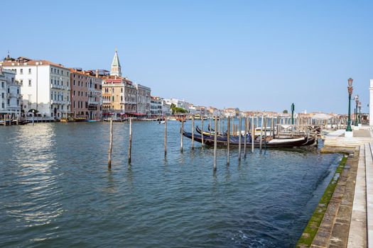 The Grand Canal in Venice, Italy, on a sunny day