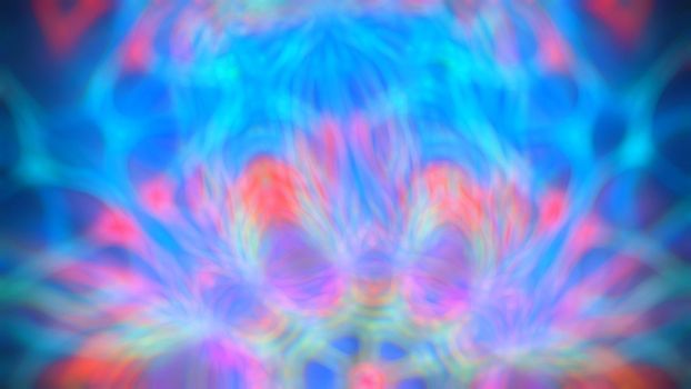 Abstract blue background with glowing neon lines.
