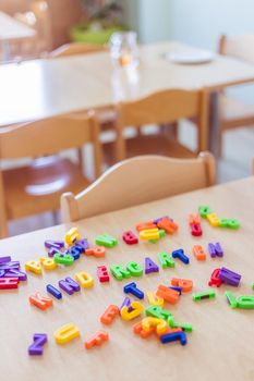 Colorful letters with the word “Kindergarten”