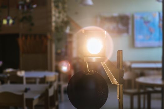 Vintage overhead projector in elementary school