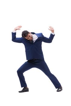 Young businessman isolated on whie background 