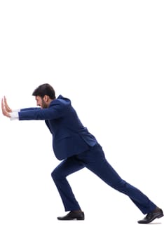 Young businessman isolated on whie background 