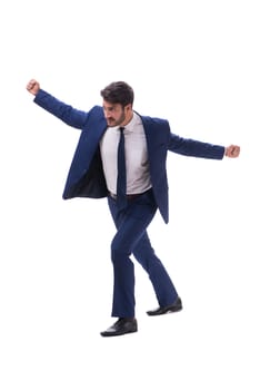 Young businessman isolated on whie background 
