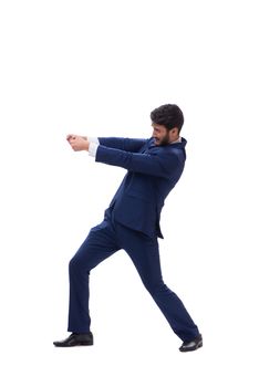 Young businessman isolated on whie background 