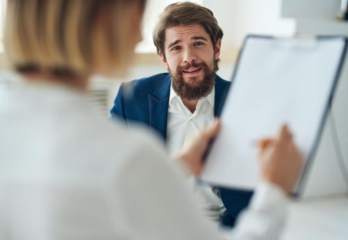 A man at a psychologist's consultation, diagnosis of communication problems. High quality photo