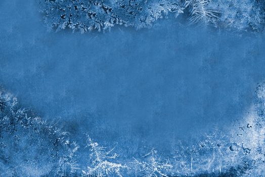 The patterns made by the frost on the window hoarfrost background .Texture or background