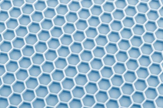 abstract pastel cyan blue honeycomb close-up unobtrusive photo background.