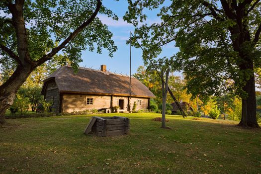 Old wooden house in the rural area, 