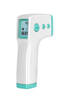 Non-contact infrared thermometer isolated on white background