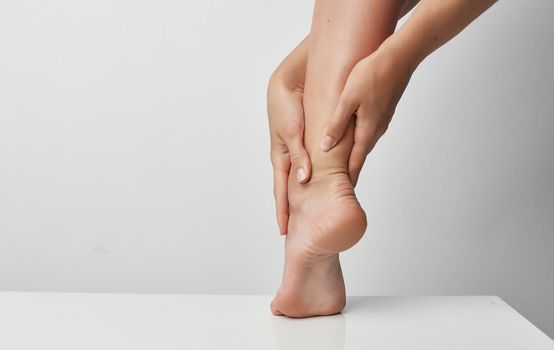 trauma bandaged feet health problems medicine treatment. High quality photo