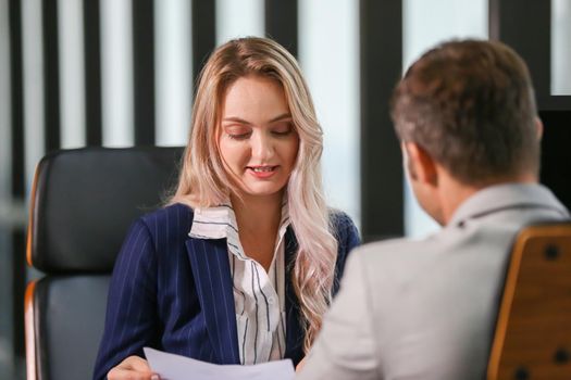 Business coworkers working together at office