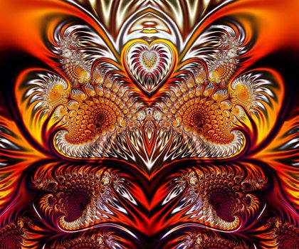 Computer generated abstract colorful fractal artwork for creative design, art, home decoration and entertainment