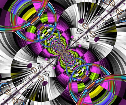 Computer generated abstract colorful fractal artwork for creative design, art, home decoration and entertainment