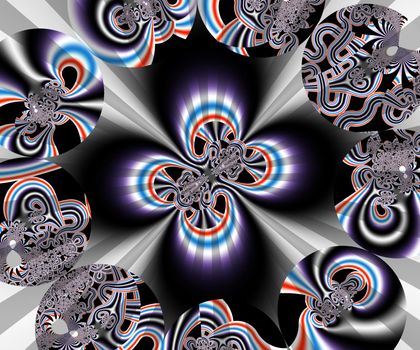 Computer generated abstract colorful fractal artwork for creative design, art, home decoration and entertainment