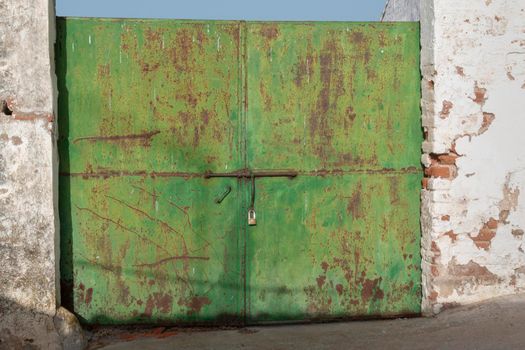 Door of a rustic house, in a village of Andalusia in southern Spain