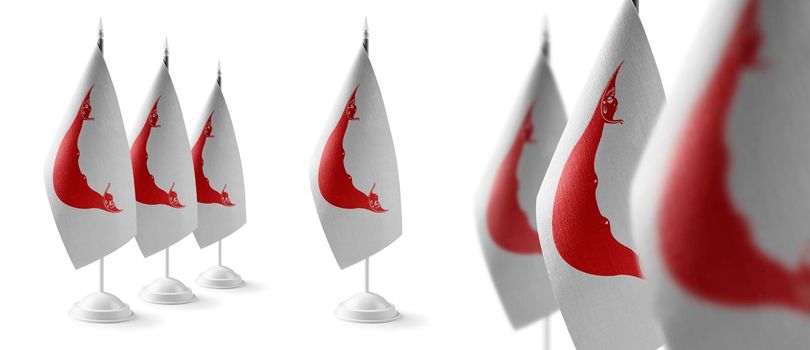 Set of Easter Island national flags on a white background.