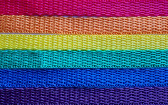 LGBT rainbow ribbon on a white background.Rainbow background.