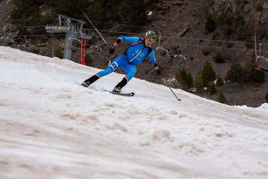 Arinsal, Andorra : 2021 March 2 : CANCLINI Nicolo Ernesto ITA  in the ISMF WC Championships Comapedrosa Andorra 2021- Sprint Senior.