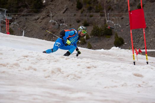 Arinsal, Andorra : 2021 March 2 : CANCLINI Nicolo Ernesto ITA  in the ISMF WC Championships Comapedrosa Andorra 2021- Sprint Senior.