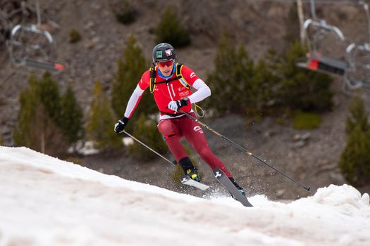 Arinsal, Andorra : 2021 March 2 : LIETHA Arno SUI in the ISMF WC Championships Comapedrosa Andorra 2021- Sprint Senior.