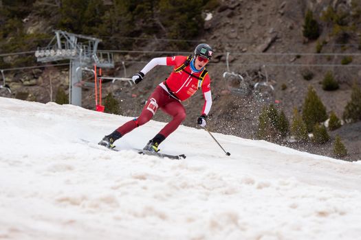 Arinsal, Andorra : 2021 March 2 : LIETHA Arno SUI in the ISMF WC Championships Comapedrosa Andorra 2021- Sprint Senior.
